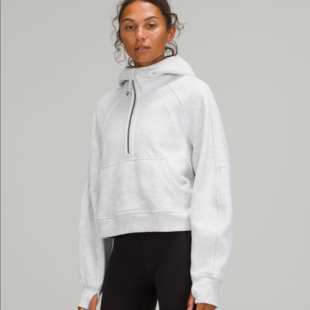 Ultra light grey scuba 1/2 zip!